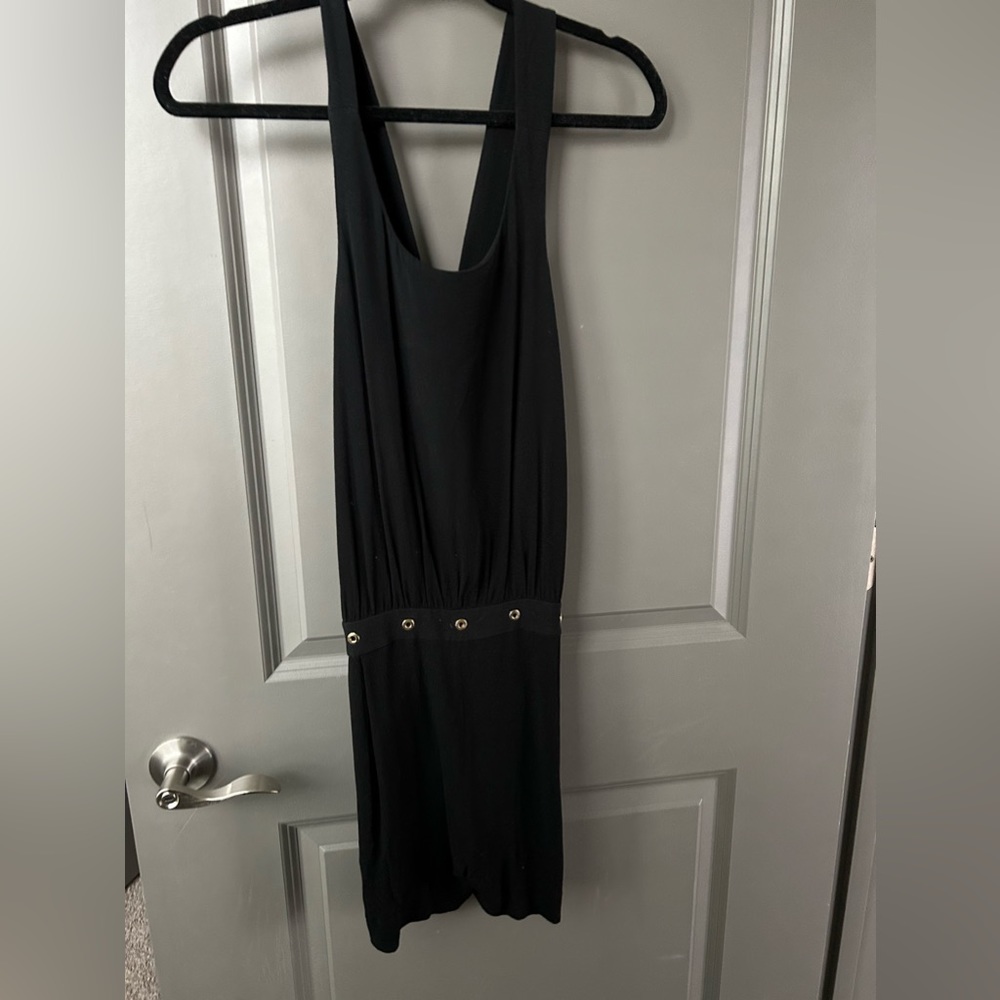 Sandro black romper with gold details